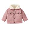Baby Boys Girls Corduroy Jacket Kids Toddler erpa Lined Top Lapel Button Down Thicked Warm Coat (Pink, 3-6 Months) view 1
