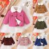 Baby Boys Girls Corduroy Jacket Kids Toddler erpa Lined Top Lapel Button Down Thicked Warm Coat (Pink, 3-6 Months) view 3