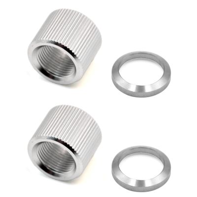 EQUIPTAC 1/2x28 Thread Protector Aluminum & Crush Washers Steel 4 Pack with Chosen Color and Texture