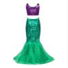 Miutii Women's Mermaid Tail Costume Skirt Fish Scale Print High Waist Hip Skirt Sequins Long Maxi Dress Purple&Green 3X-Large view 3