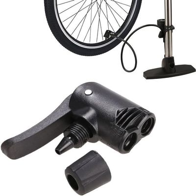 Black Pump Adapter Valve, 3 in 1 Replacement Dual Head Air Pump Adapter Valve Bicycle Bike Cycle Tyre Tube Pump AdapterBike Floor Pumps