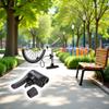 Black Pump Adapter Valve, 3 in 1 Replacement Dual Head Air Pump Adapter Valve Bicycle Bike Cycle Tyre Tube Pump AdapterBike Floor Pumps view 2