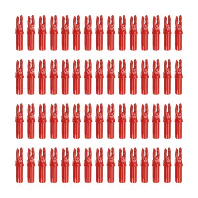 PATIKIL Archery Arrow Nocks 6.2mm 0.244", 60 Pack Insert Arrow Nock Replacement for Shooting, Red