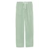 Linen Pants Men Big Tall Casual Cotton Yoga Pants with Pockets Drawstring Elastic Waist Straight-Leg Lightweight Pants Loose Summer Beach Dress Pants Trousers (A1-Green,Large) view 4