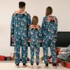 Adisputent Christmas Pajamas for Family Matching Cute Long Sleeve Couples Soft Holiday Sleepwear Funny Christmas Pjs sets One Piece Turquoise K 6 Years view 4