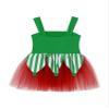 dPois Girls Christmas Tutu Dress Dance Figure Ice Skating Dress Xmas Mrs Santa Elf Dress Up Party Costume Green 6 Years view 4