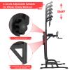 Arlopu Power Tower with Bench, Pull Up Bar Stand, Dip Bar w/Folding Bench 4 Ropes Strength Training, Multi-Function Fitness Equipment for Home Gym, Adjustable Heights and Angles Dip Station, 400LBS view 3
