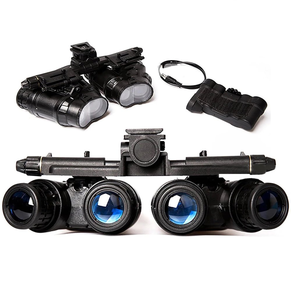 LEESEN Night Vision Goggles for Tactical Hunting Cosplay GPNVG18 Helmet Mount Set-Four-Tube Binocular Tactical Hunting Dummy Night Vision Goggle GPNVG 18 (Color : Black)