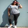 NexiEpoch Leggings for Women Plus Size-High Waisted L-XL-3XL Tummy Control Soft Capri Yoga Pants for Workout Running view 2