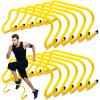 Wettarn 12 Pcs 9" Speed Training Agility Hurdles for Athletes Reliable Training Hurdle Plyometric All Purpose Practice Equipment for Soccer Basketball Football(Yellow) view 1