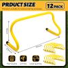 Wettarn 12 Pcs 9" Speed Training Agility Hurdles for Athletes Reliable Training Hurdle Plyometric All Purpose Practice Equipment for Soccer Basketball Football(Yellow) view 2
