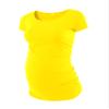 Decrum Maternity T Shirts - Side Ruched Womens Pregnancy Tees [40022371] | Plain Yellow, XS view 1