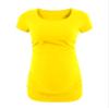 Decrum Maternity T Shirts - Side Ruched Womens Pregnancy Tees [40022371] | Plain Yellow, XS view 2