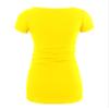 Decrum Maternity T Shirts - Side Ruched Womens Pregnancy Tees [40022371] | Plain Yellow, XS view 3