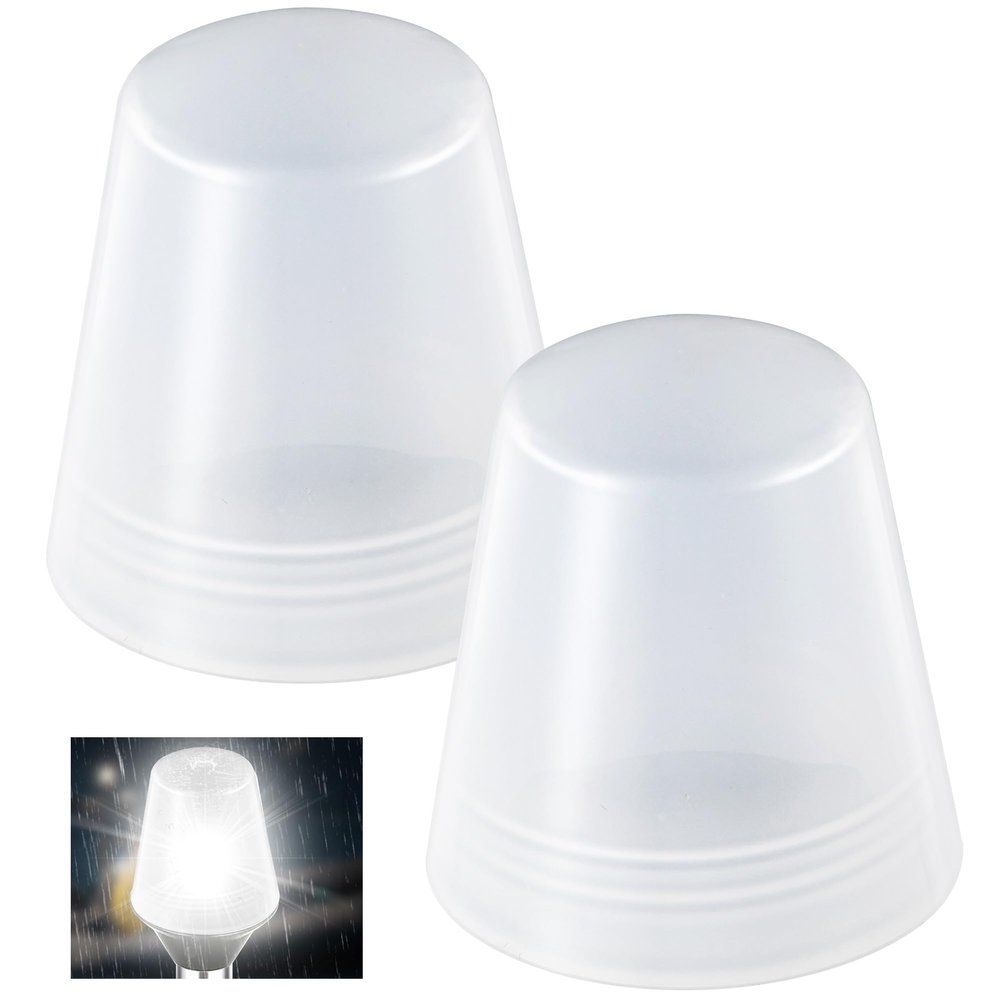 Saillong Replacement Boat Stern Light Cover Lens Cap Compatible with Attwood Boat Anchor 91017B7 Frosted Globe Screw On All Round Navigation Light Accessory(2 Pack)