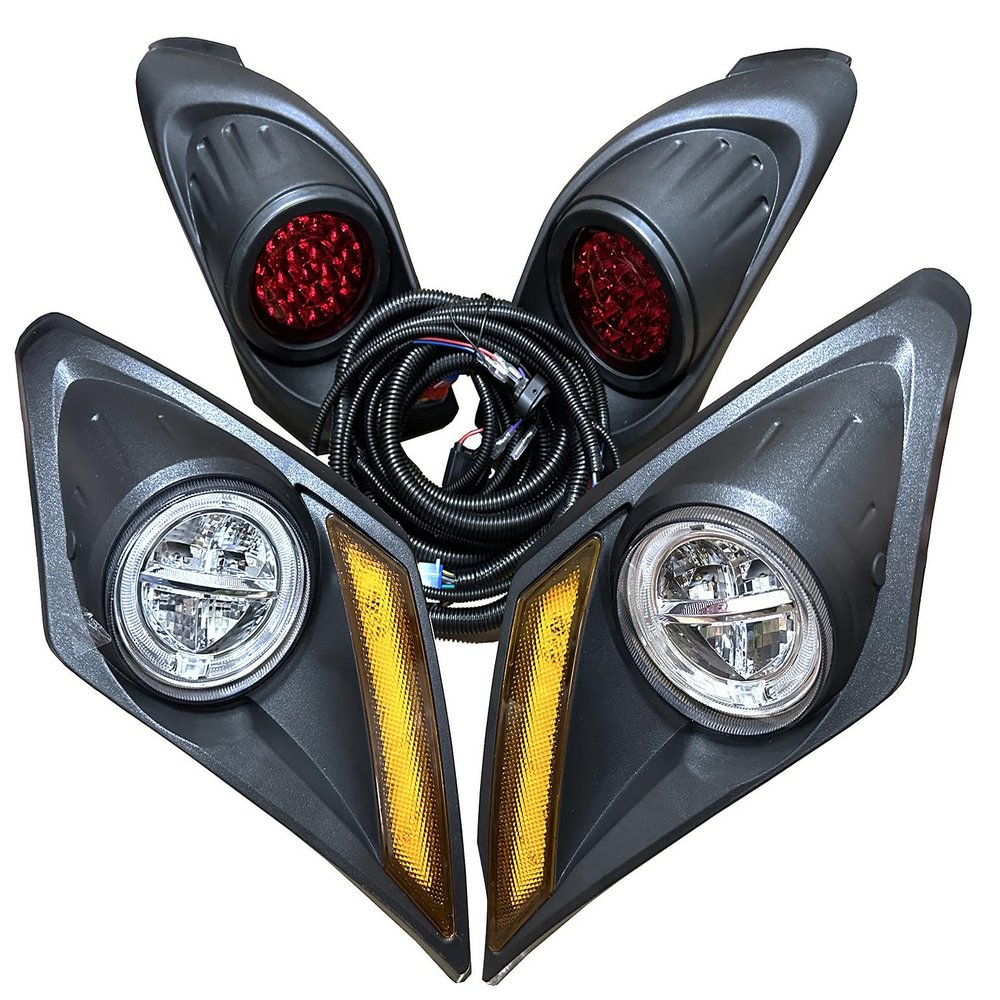 Golf Cart LED Compatible Drive2 LED Light Kit Fit Yamaha Drive G2 2017-up I LED Headlights And LED Tail with upgrade harness wires