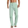 Linen Pants Men Summer Wedding Casual Cotton Yoga Pants with Pockets Drawstring Elastic Waist Straight-Leg Lightweight Pants Loose Summer Beach Pants Regular Fit (A4-Green,X-Large) view 2