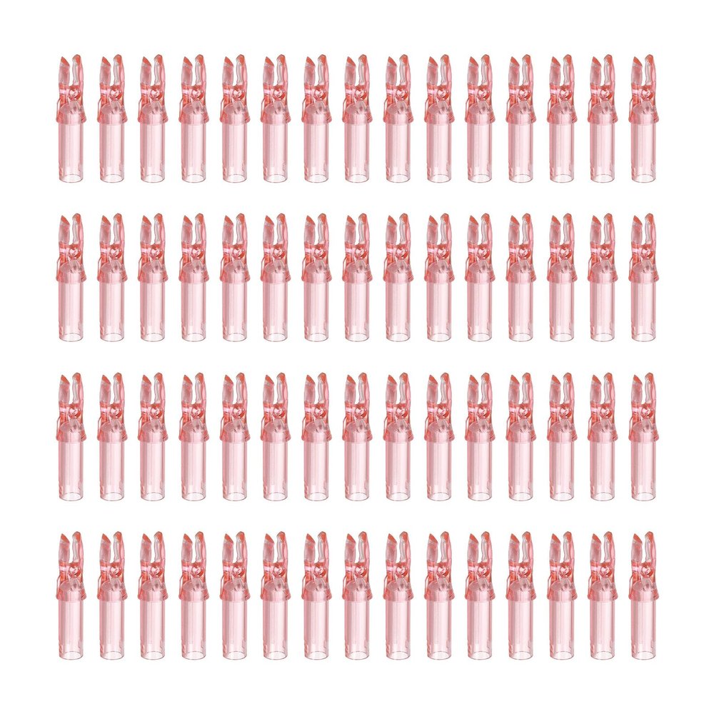 PATIKIL Archery Arrow Nocks 6.2mm 0.244", 60 Pack Insert Arrow Nock Replacement for Shooting, Clear Red