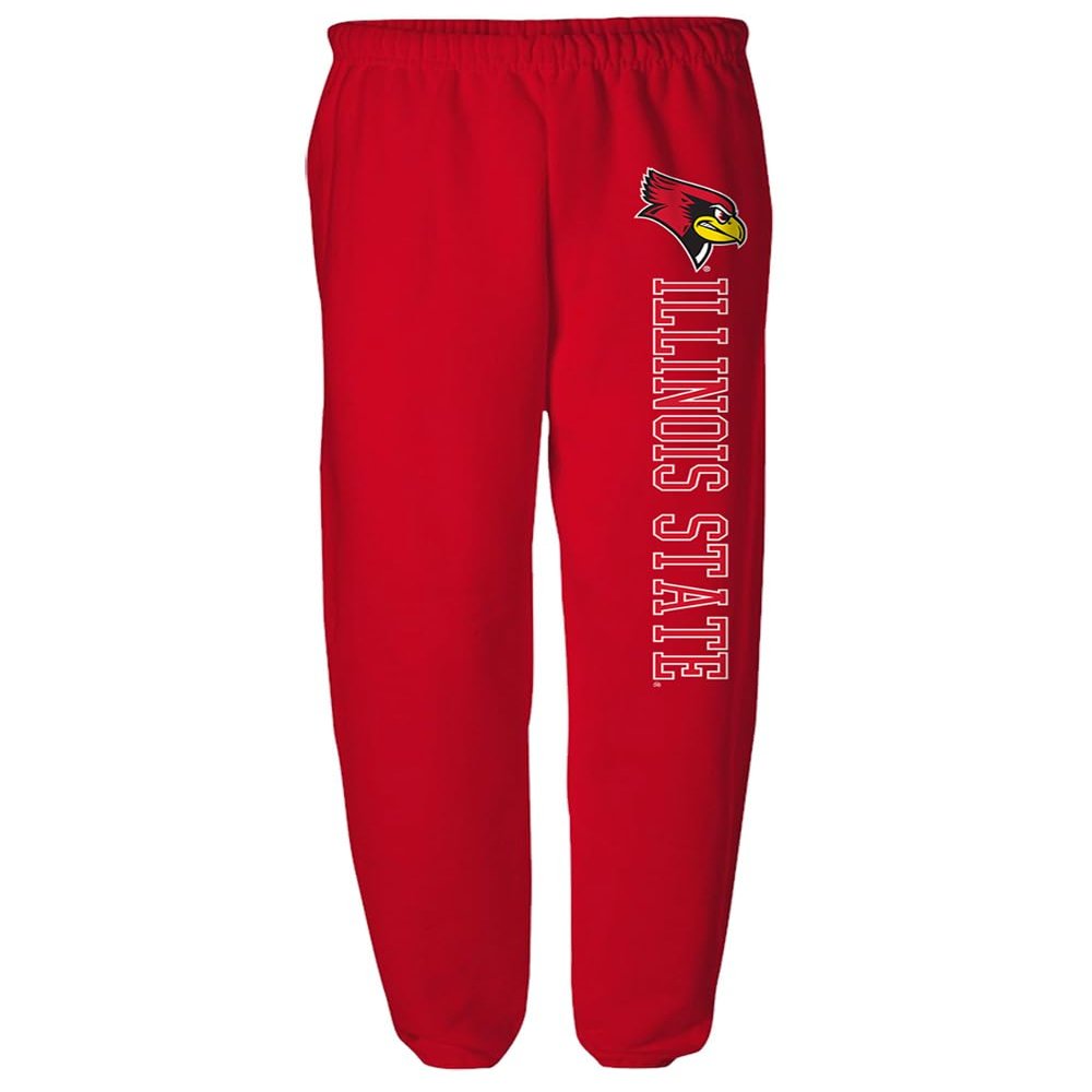 Illinois State University Officially Licensed Apparel - Team Color Sweatpants, Red, Small