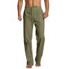 Linen Pants Men Big Tall Casual Cotton Yoga Pants with Pockets Drawstring Elastic Waist Straight-Leg Lightweight Pants Loose Soft Breathable Summer Beach Pants Trousers (A3-Army Green,3X-Large) view 2