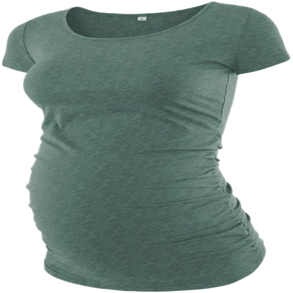 Decrum Pregnancy Tops for Women - Womens Maternity Shirts for Expected Mom [40022385] | Plain Green, XL