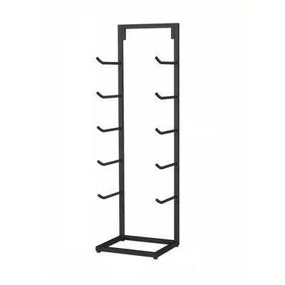 GZHERVICES Home Gym Storage Rack, Ultra Fitness Gear Foam Roller and Mat Rack, Storage Shelf, Workout Equipment Metal Storage Organizer (Color : Black, Size : 32x40x130cm)