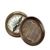 Antique Brass West London 1885 Robert Frost Poem Pocket Compass Maritime Navigational Compass Tool for Hiking Trekking Travelling & Camping view 2