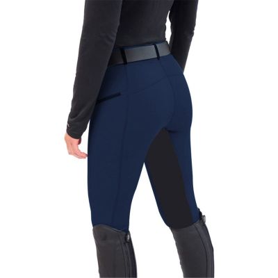 ERTUPE Womens Horse Riding Pants - Full Seat Silicone Breeches Equestrian Horseback Riding Tights Sports Exercise Trousers Navy