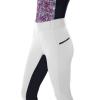 Women's Full Seat Riding Tights Active Silicon Grip Horse Riding Tights Equestrian Breeches White view 2