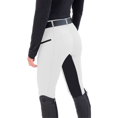 ERTUPE Womens Equestrian Horse Riding Pants - High Waist Breeches Exercise Sports Leggings for Workout, Gym, Yoga - White