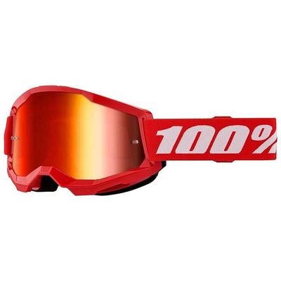 100-Percent Strata 2 Goggles OSFM Red/Mirror Red Lens