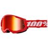 100-Percent Strata 2 Goggles OSFM Red/Mirror Red Lens view 1