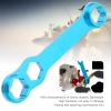 Pilipane Durable Aluminium Alloy Fishing Reel Wrench,Fine Workmanship Blue Fishing Reel Repairing Wrench,DIY Fishing Reel Wrench Tool,for Fishing Tackle Shop Sea Fishing Angler Fishing Enthusiasts view 2