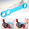 Pilipane Durable Aluminium Alloy Fishing Reel Wrench,Fine Workmanship Blue Fishing Reel Repairing Wrench,DIY Fishing Reel Wrench Tool,for Fishing Tackle Shop Sea Fishing Angler Fishing Enthusiasts view 3