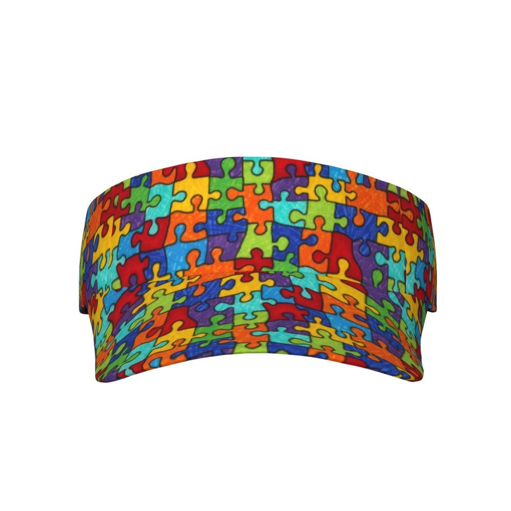 Autism Hats Men Women Autism Awareness Sports Visor Sun Hats for Beach, Travel,Running Outdoor Hat