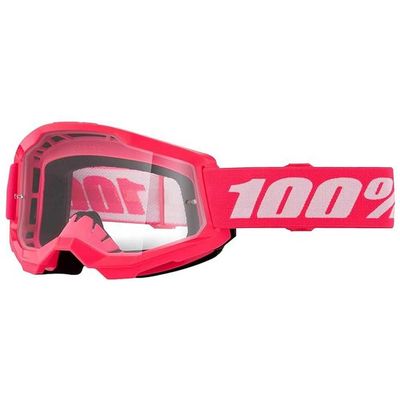 100% Strata 2 Moto/MTB Goggle - Pink; Clear