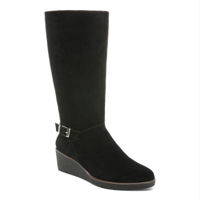 Giani Bernini Womens Atlinaa Suede Tall Knee-High Boots Black 5 Medium (B,M)
