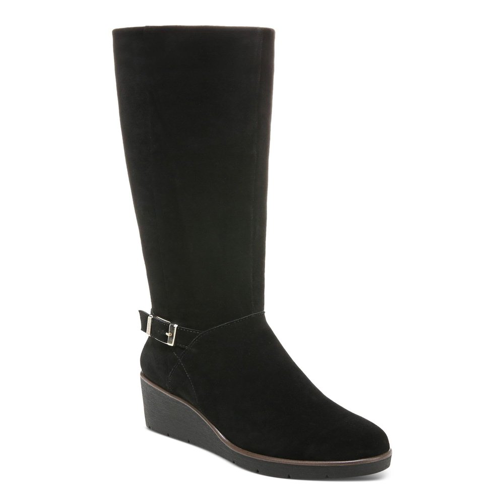 Giani Bernini Womens Atlinaa Suede Tall Knee-High Boots Black 5 Medium (B,M)