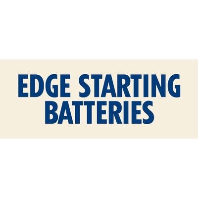DJL Marketing P-EDG-BATTERIES 1/8" CLEAR ACRYLIC REVERSE PRINTED 2 COLOR 'EDGE STARTING BATTERIES' 50MMX20MM (1.96X0.78') 3M