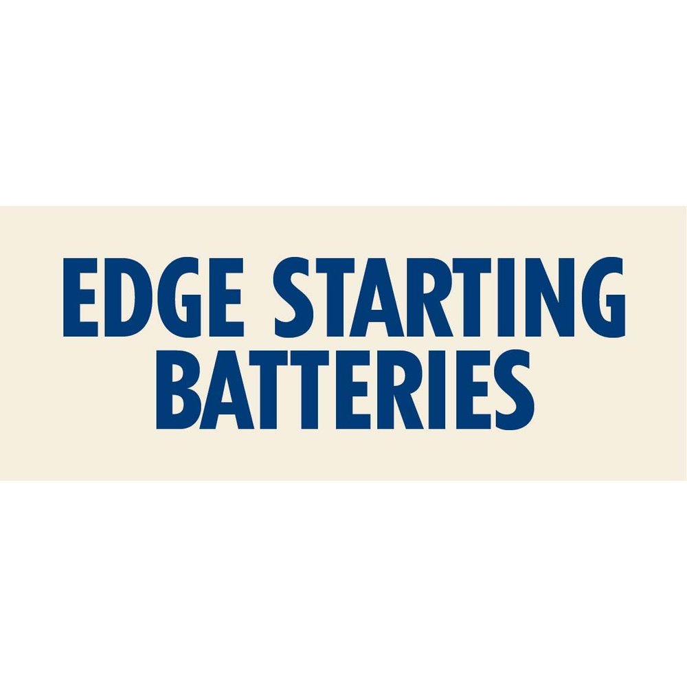 DJL Marketing P-EDG-BATTERIES 1/8" CLEAR ACRYLIC REVERSE PRINTED 2 COLOR 'EDGE STARTING BATTERIES' 50MMX20MM (1.96X0.78') 3M