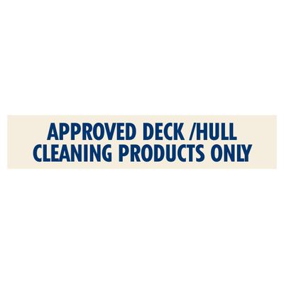 DJL Marketing P-DECK/HULL 1/8" CLEAR ACRYLIC REVERSE PRINTED 2 COLOR BLUE/BEIGE APPROVED DECK/HULL CLEANING PRODUCTS ONLY 300MMX60MM (11.81'X2.36') 3M