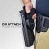 OWB Quick Release Belt Loop Holster fits Staccato C2 (Right-Hand Draw, Carbon Fiber) view 4