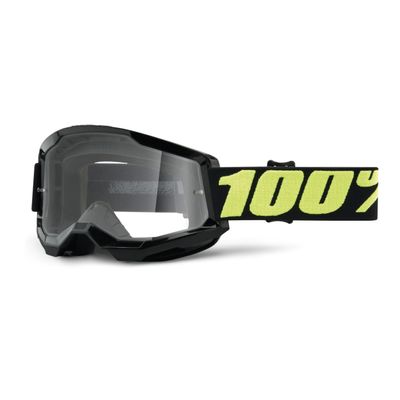 100% STRATA 2 Goggles - Sports Goggles for Motocross & Mountain Biking - Eyewear for Bike Riders - Motocross Eyewear for Men - Upsol, Clear Lens