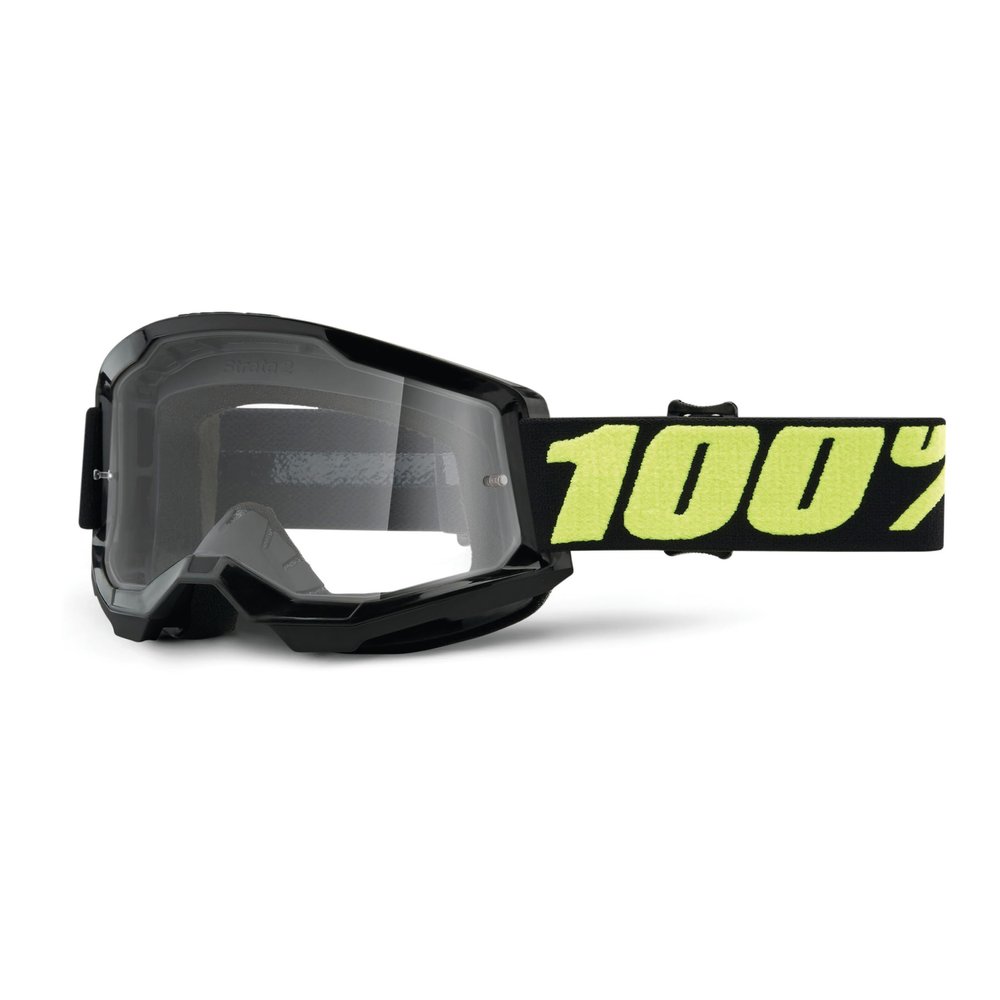 100% STRATA 2 Goggles - Sports Goggles for Motocross & Mountain Biking - Eyewear for Bike Riders - Motocross Eyewear for Men - Upsol, Clear Lens