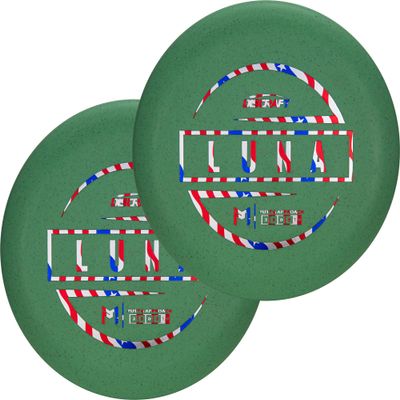 Discraft Paul McBeth Luna Putter Pack - Putter Blend | 173 174g | Matching Disc Color | Foil Type May Vary | Disc Golf Putt and Approach Disc (Green)