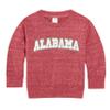 Little King NCAA Infant Boys and Girls Crewneck Knobby Sweatshirt With Tackle Twill Letters-Team Colors-Alabama-Heathered Crimson-12 Months view 3