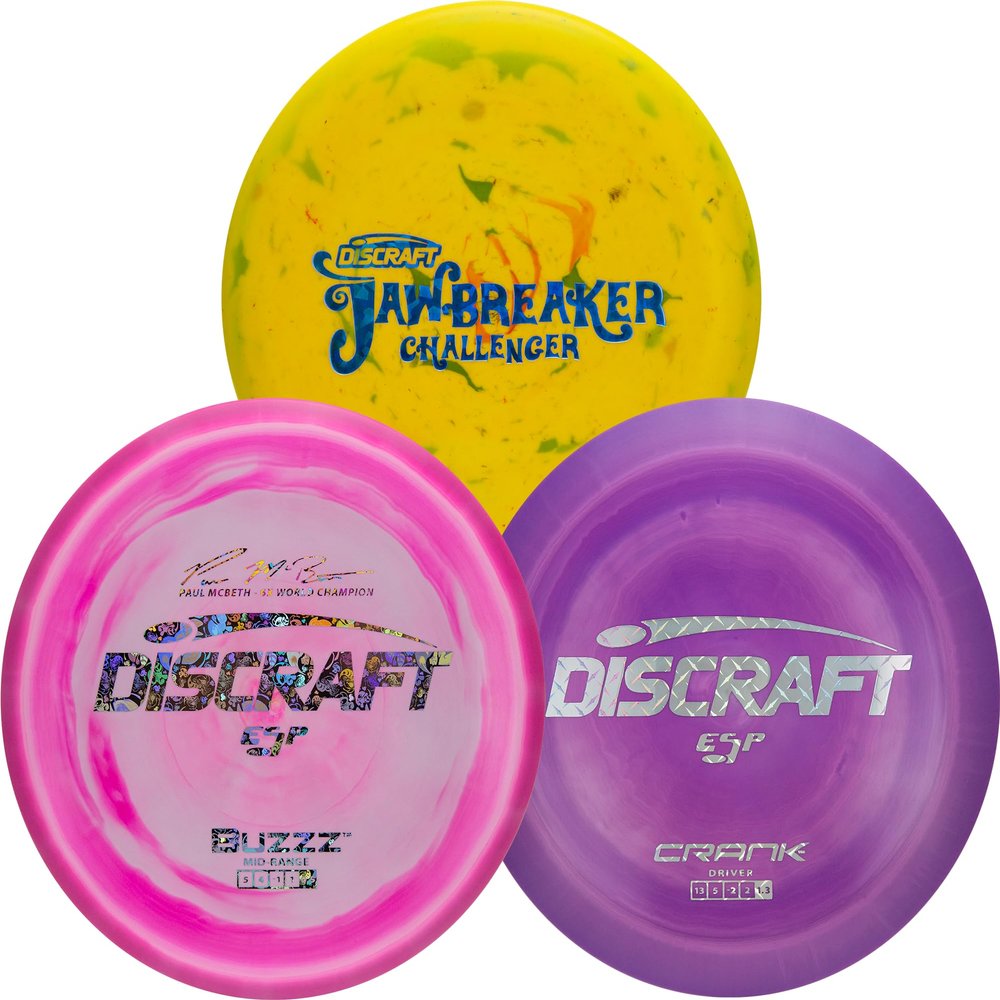 Discraft Advanced Level Three Pack  Disc Golf Set | Perfect for Men, Women and Kids | Including  Challenger, Buzzz, & Crank | Disc Weight, Color, & Foil Will Vary