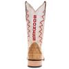 Vaccari Men's Parker Top Grid Stitching & University of Oklahoma Sooners Embroidery Genuine Tan Alligator Tail Broad Square Toe Cowboy Boots - 9.5 EE view 4