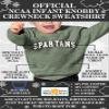 Little King NCAA Infant Boys and Girls Crewneck Knobby Sweatshirt With Tackle Twill Letters-Team Colors-Michigan State-Heathered Dark Green-6 Months view 2