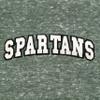 Little King NCAA Infant Boys and Girls Crewneck Knobby Sweatshirt With Tackle Twill Letters-Team Colors-Michigan State-Heathered Dark Green-6 Months view 4